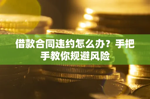 济南借款合同违约怎么办？手把手教你规避风险