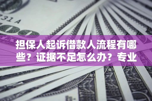 济南担保人起诉借款人流程有哪些？证据不足怎么办？专业律师解答