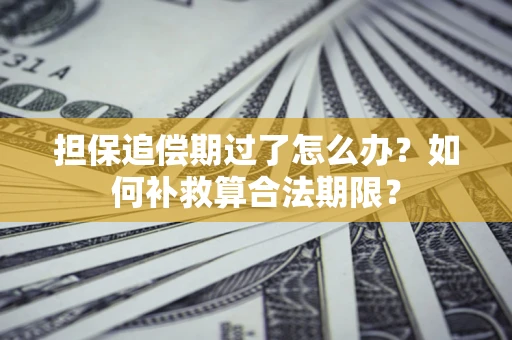 济南担保追偿期过了怎么办？如何补救算合法期限？