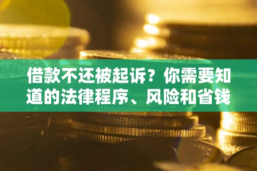 济南借款不还被起诉？你需要知道的法律程序、风险和省钱技巧