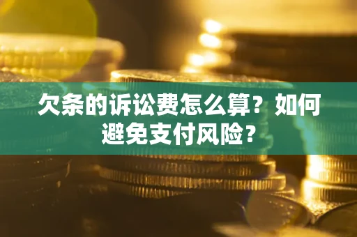 济南欠条的诉讼费怎么算？如何避免支付风险？